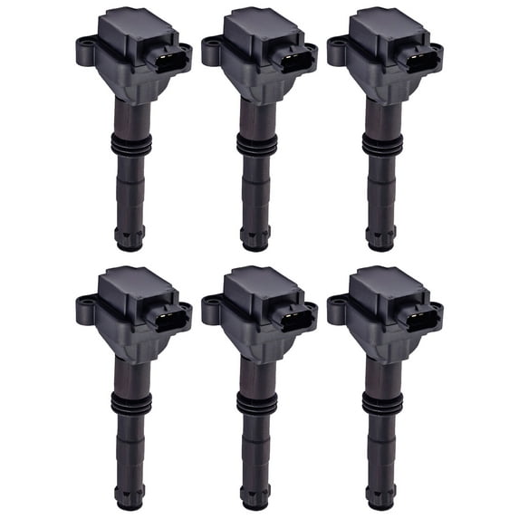 Set of 6 Ignition Coils Compatible with 2002 Porsche Boxter 3.2L H6 Replacement for UF346 C1359