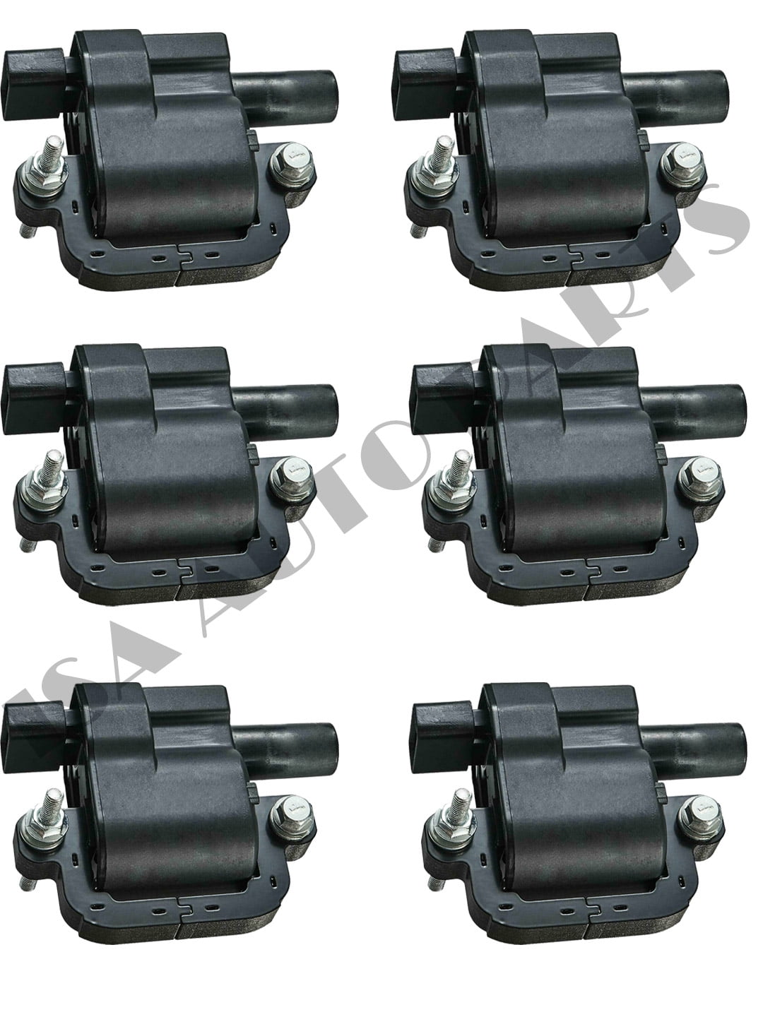 Set of 6 Ignition Coils Compatible with 2008 Land Rover LR3 4.0L V6