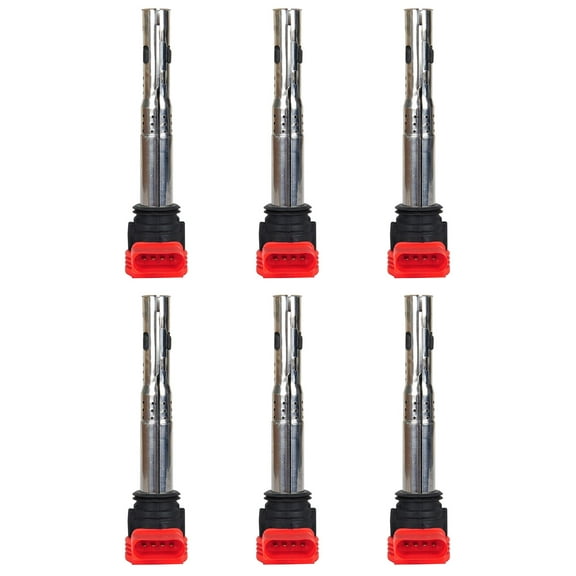 Set of 6 Ignition Coils Compatible with 2012-2015 Porsche Panamera 3.0L V6 Replacement for UF529 C1631