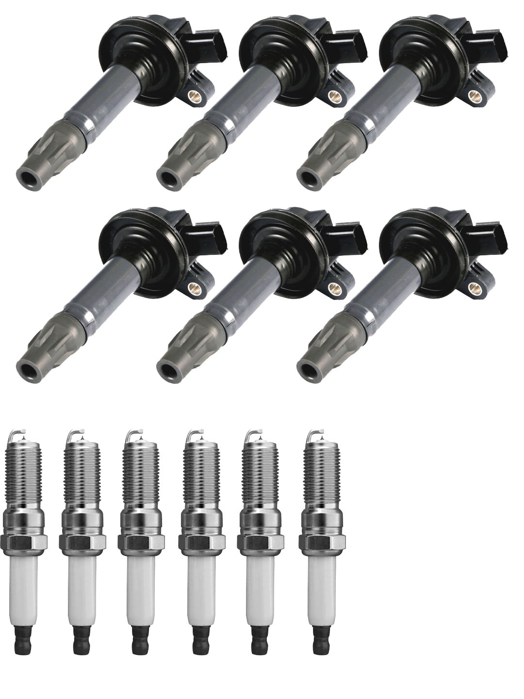 Set of 6 Ignition Coils and 6 ISA Spark Plugs Compatible with 2010-2017 Ford Taurus 3.5L V6 3496cc 213ci Replacement UF553