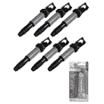 thumbnail image 1 of Set of 6 Ignition Coils and Permatex 22058 Dielectric Tune-Up Grease Compatible with 2004 BMW X5 3.0L L6 2979cc -ci Replacement for UF522, 1 of 1