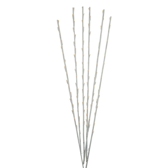 Set of 6 LED Lighted Yellow Branch Spray Christmas Pathway Markers 4'