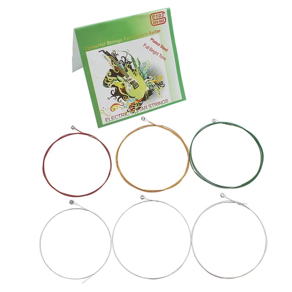 Set of 6 Learning Strings Electric Guitar Strings Stainless Steel Texture Cores Strings Suitable for Music Instrument