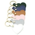 thumbnail image 1 of Set of 6 Leather Heart Pendant Key Chain Charm Love Shaped Keychain Backpack Charm Jewelry Gift for Friend, 1 of 8