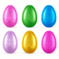 thumbnail image 1 of Set of 6 Large Matte Metallic Easter Eggs Fillable Plastic Hinged Eggs Premium Egg Hunt Set 3.15 Inches, 1 of 6