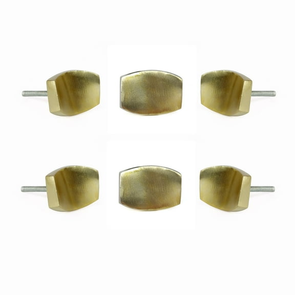 Set of 6 Metal Golden Constantine Cabinet Knobs by Perilla Home