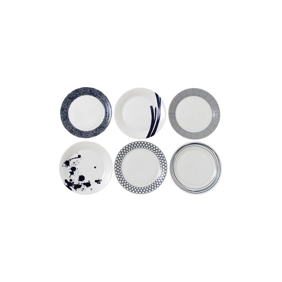 Set of 6 Mixed Dinner Plates