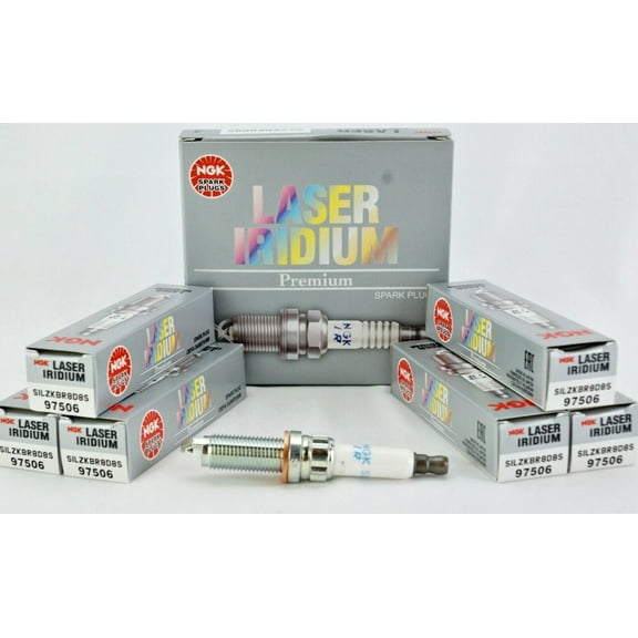 Set of 6 NGK 97506 - Laser Iridium Spark Plugs SILZKBR8D8S Fast Free Shipping