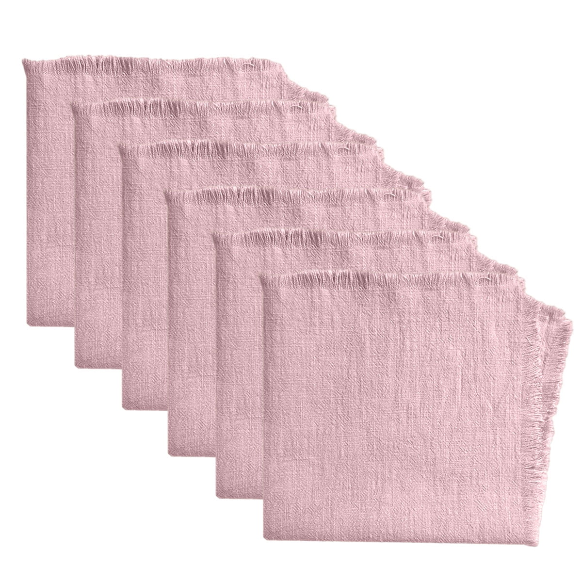 Set of 6 Napkins Bulk 45x45cm Cotton Linen Dinner Napkins Rustic