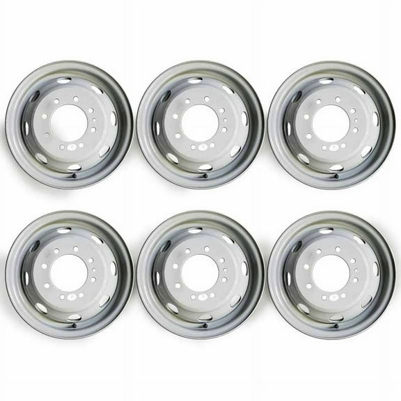 Set of 6 New 16" 16x6 Dually Steel Wheels For 1992-2007 Ford E350 E450SD VAN DRW OEM Design Replacement Rim