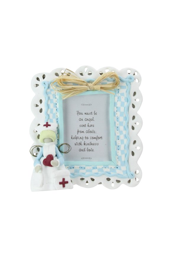 5.25" Angel Nurse Photo Frames for a 2" x 3" Photo -Set of 6 Inspirational Nurse Gift