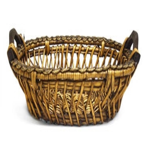 Set of 6 Oval Honey Colored Basket