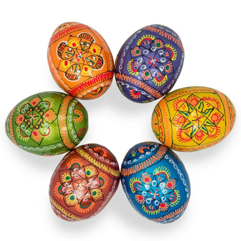 Monastery Greetings  Pysanky, Hand-Painted Eggs (set of 4