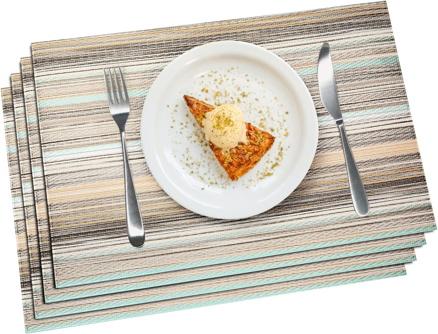 Angelica Embroidered Angel Placemats Set of 4 Ivory, Gold Fine