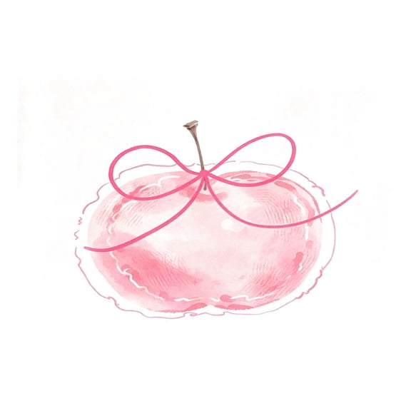 Set of 6 Placemats Heat & Wear Resistant Individual Mat for Table Kitchen Decoration or Outdoor Pink-apple Watercolor 18*12in