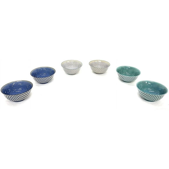 Set of 6 Porcelain Bowls
