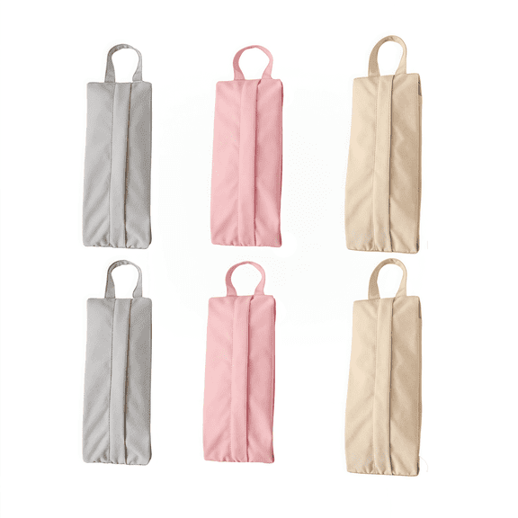 Set of 6 Portable Travel Storage Bags for Socks with Zipper – 3 Colors