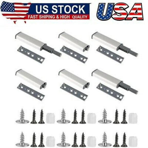 Set of 6 Pressure Door Openers, Push To Open Door Opener, Cabinet Door Damper