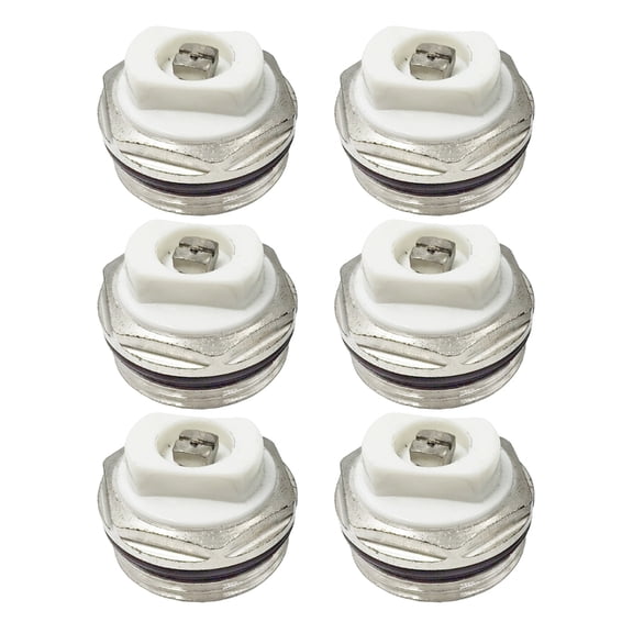 Set of 6 Radiator Bleeding Valves 1/2inch Self Sealing Designs Radiator Valves