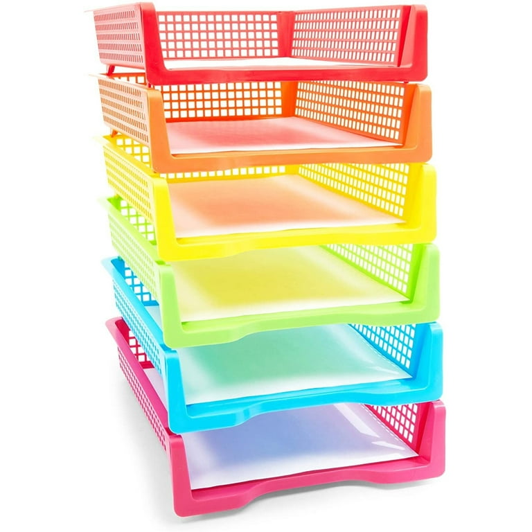 Round Plastic Storage Baskets for Classroom Organization (6.1 x 2.3 In –  BrightCreationsOfficial