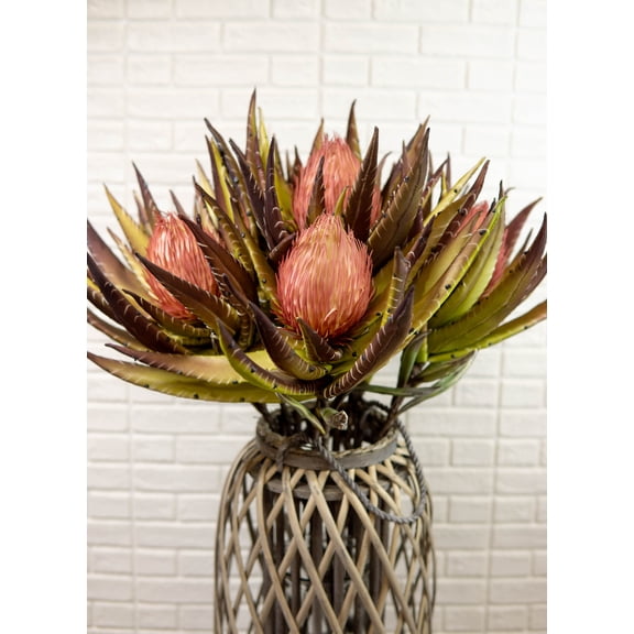 Set of 6 Realistic Artificial Botanica Faux Plants Thistle Fern Grass Leaf Stems