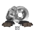 thumbnail image 1 of Set of 6 Rear 262mm Drilled Slotted Brake Disc Rotors-Ceramic Brake Pad Kit For 2014-2016 KIA Forte5, 1 of 6