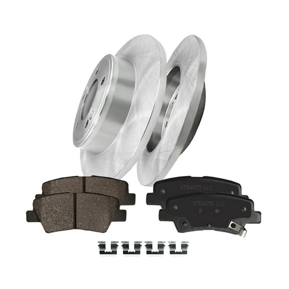 Set of 6 Rear Disc Brake Rotors-Ceramic Brake Pad kit For 2014-2016 Kia Soul