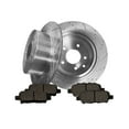 thumbnail image 1 of Set of 6 Rear Drilled Slotted Brake Disc Rotors 291.45mm-Ceramic Brake Pad Kit For 2014-2019 Nissan Sentra, 1 of 9