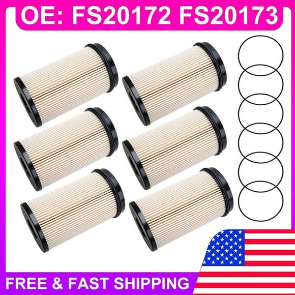 Set of 6) Replace Fuel Filter FS20172 For Peterbilt 367 389 587 Replace K37-1029
