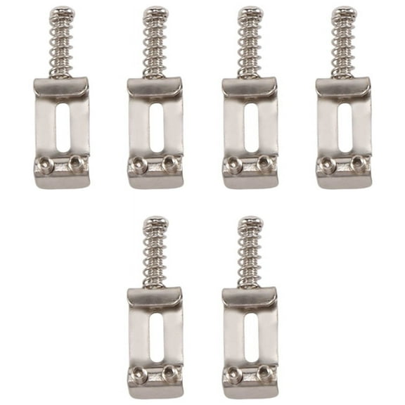 Set of 6 Replacement Chrome Tremolo Bridge Saddles For Fender Electric Guitar
