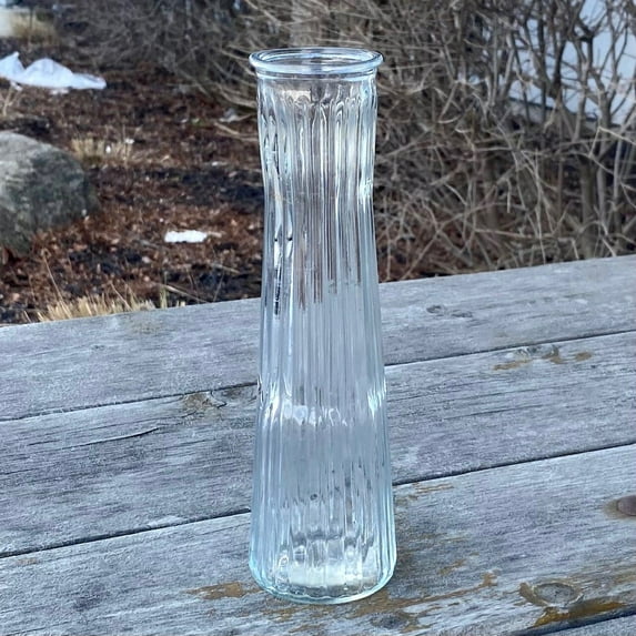 Set of 6 Ribbed Cylinder Bud Vase