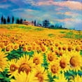 thumbnail image 1 of Set of 6 Set Of 20 Luncheon Painted Sunflowers Napkins, 1 of 1