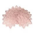 thumbnail image 1 of Set of 6 Snowflake Shape Placemats, Kitchen Table Mat, Seasonal Holiday Christmas Place Mats for Party Dining Table Rose Gold 15inch, 1 of 6