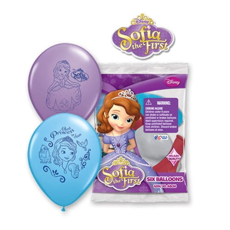 Set of 6 Sofia the First 12" Assorted Color Balloons price history and forecast - Various 61316
