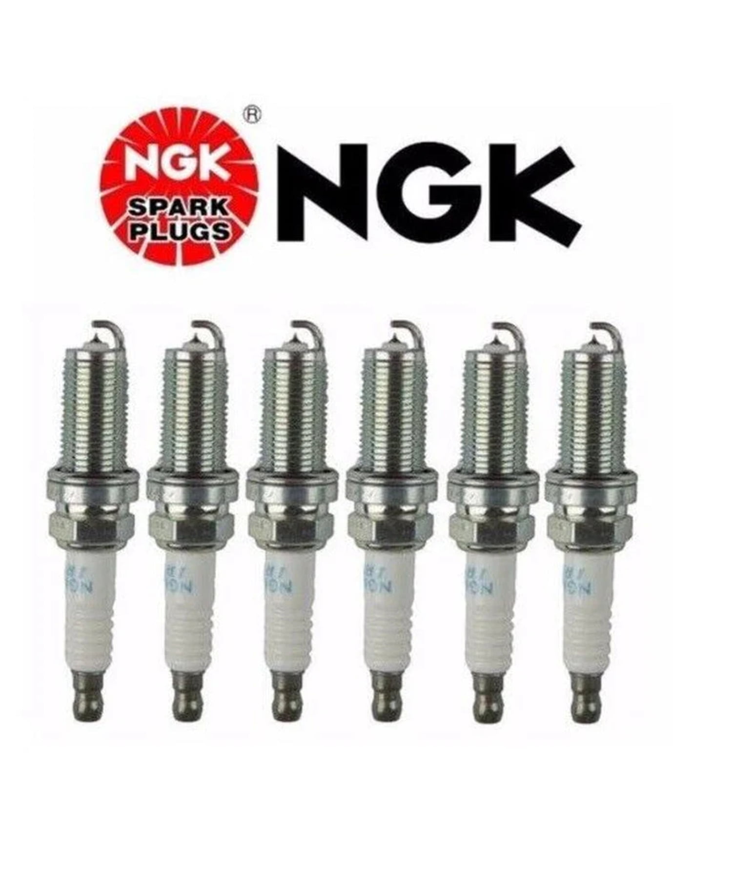 Set of 6 Spark Plugs NGK Laser Iridium Resistor ILFR5B11 for Hyundai ...