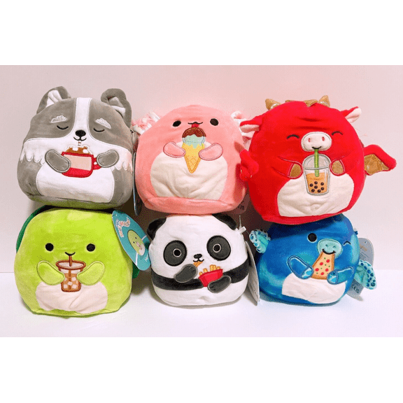 Set of 6 Squishmallows I Got That Squad Panda Turtle Dragon 5" Mini Plush Doll