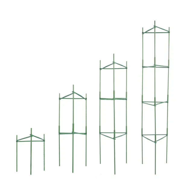 Set of 6 Stackable 48-Inch Tomato Cages for Garden Support,Ideal for Vegetables,Flowers,and Climbing Plants in Raised Garden Beds