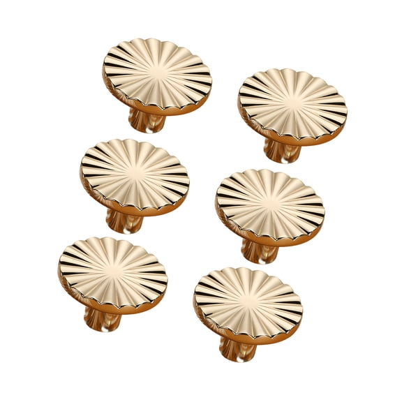 Set of 6 Stylish Nordics Styles Drawer Knobs Zines Alloy Brushed Brass Handle Convenient for Modern Cabinets and Dresser