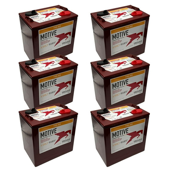 Set of 6 | Trojan T105-AES 6 Volt Deep Cycle AGM Battery | Maintenance Free