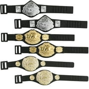 Set of 6 UFC Championship Action Figure Belts 2 UFC, 2 Pride, 2 WEC Action Figure Belts