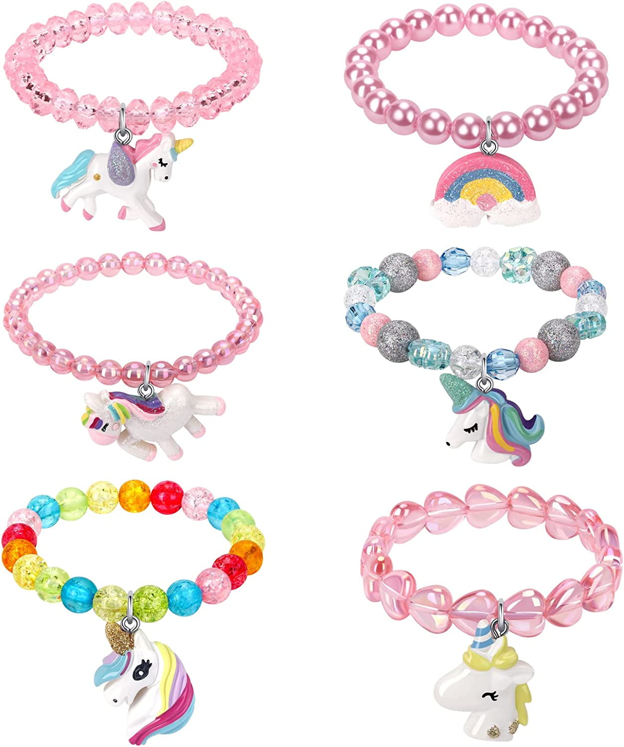 Msnailfly Colorful Unicorn Bracelet Girls Unicorn Bracelets  Rainbow Avocado Unicorn Beaded Toddler Girls Butterfly Bracelet for  Birthday Party Favors-6Pcs : Toys & Games