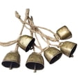 thumbnail image 1 of Set of 6 Vintage Metal Cowbell with Rope for Home Decor and Craft Projects, 1 of 9