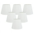 thumbnail image 1 of 6 White Fabric Cloth on Chandelier Lamp Shades, Replacement for E14 Wall Lamp Chandelier, 1 of 7