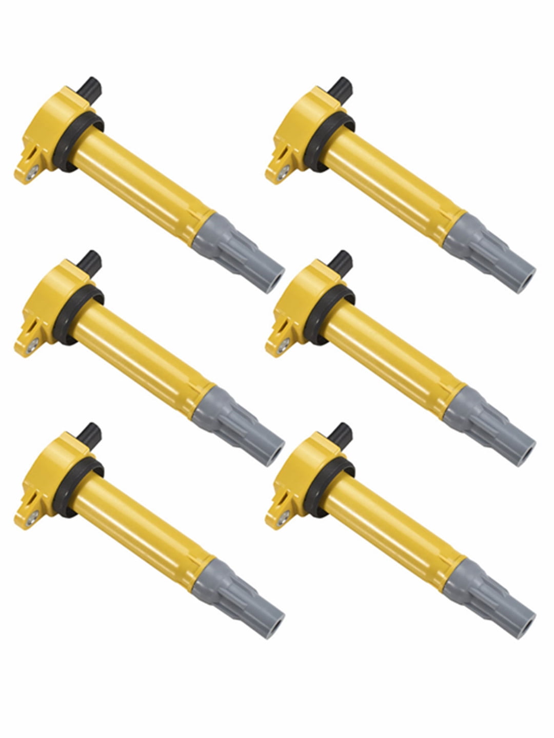 Set of 6 Yellow Color Ignition Coil Compatible with 2007-2010