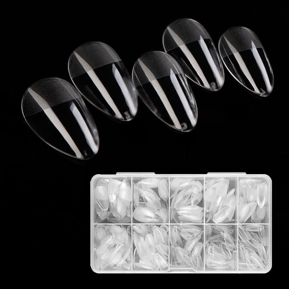 Set of 600 tips, ABS, Transparent