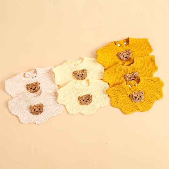 Set of 7 Adorable Bibs for Babies, Designed for Muslim Culture, Soft And Absorbent