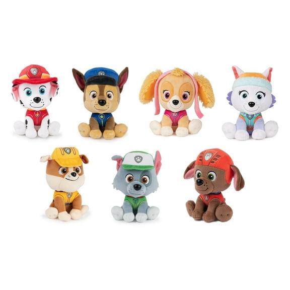 Set of 7 Paw Patrol 6-inch Plushs: Chase, Marshall, Skye, Everest, Rubble, Zuma and Rocky