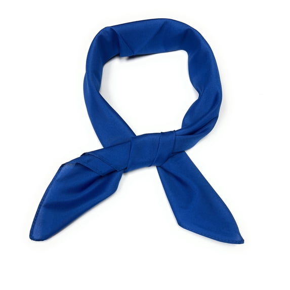 Set of 7 Solid Ribbon Scarves, Head Neck Pocket Square Scarf (Royal Blue)