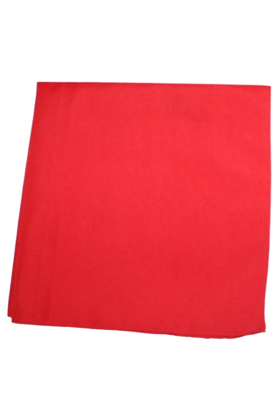 Set of 72 Mechaly Unisex Solid Cotton Plain Bandanas - Bulk Wholesale (Red)