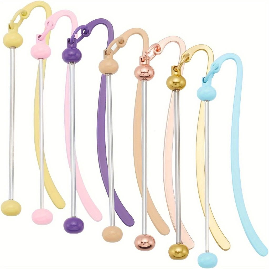 Set of 7Colorful Metal Keychain Kits Beadable Blanks for Jewelry and ...